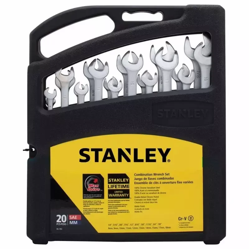 Juego de Llaves Combinadas de 20 Piezas Stanley